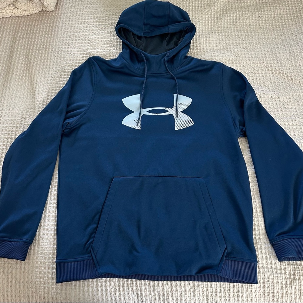Under Armour Hoodie Sweatshirt Navy Blue Large ColdGear Large
